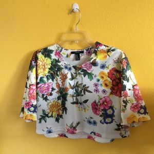 Boxy floral crop top